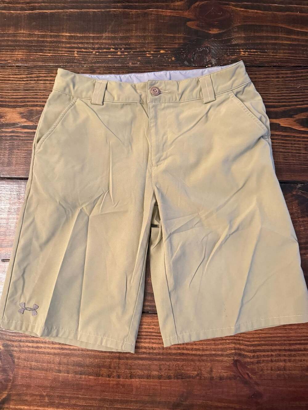Under Armour Performance Golf Shorts Tan Khaki Youth Size YLG